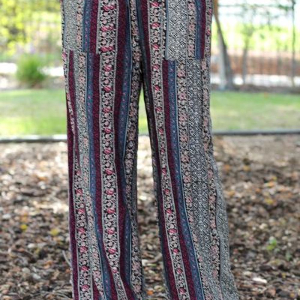 *ONE LEFT** Loose Fitting Boho Inspired Pants - Picture 2 of 4